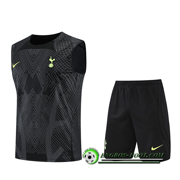 Ensemble Training Debardeur + Shorts Tottenham Hotspur Gris/Noir 2022/2023