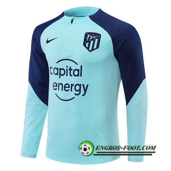 Sweatshirt Training Atletico Madrid Bleu Clair 2022/2023