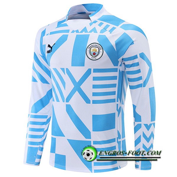 Sweatshirt Training Manchester City Bleu/Blanc 2022/2023