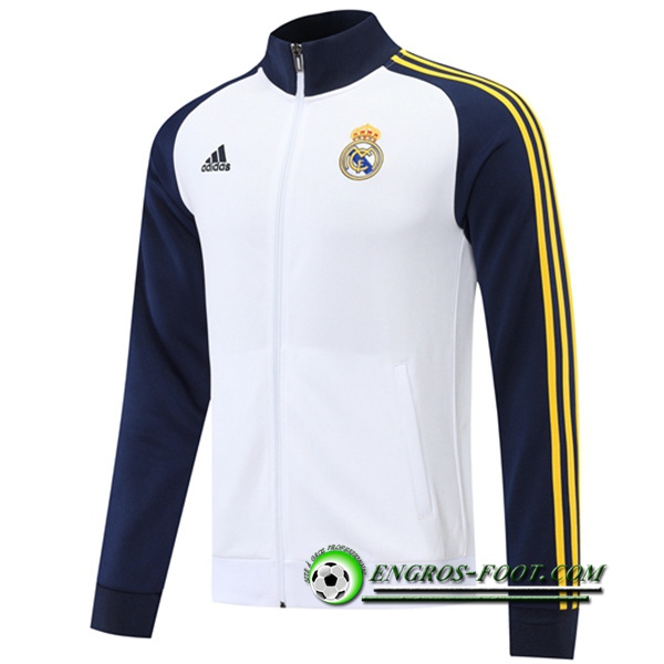 Veste Foot Real Madrid Blanc/Bleu Marin 2022/2023