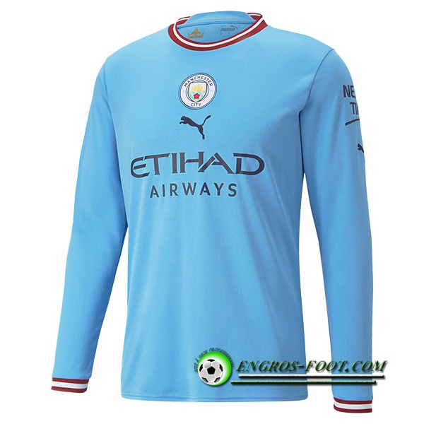 Nouveau Maillot de Foot Manchester City Manches Longues Domicile 2022/2023