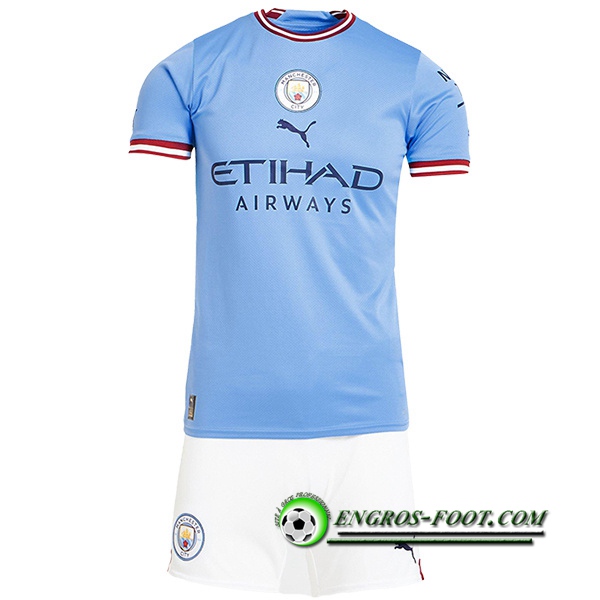 Nouveau Maillot de Foot Manchester City Enfant Domicile 2022/2023