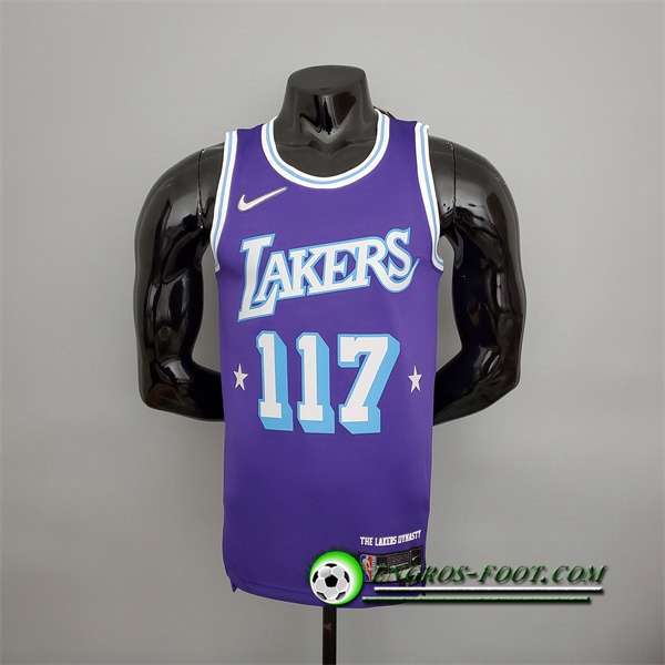 Maillot Los Angeles Lakers (Chief #117) Pourpre 75th Anniversary X-BOX Co-branded