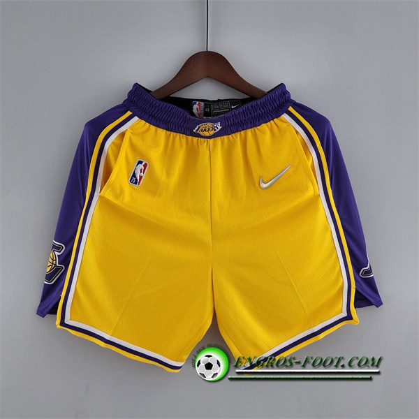 Shorts NBA Los Angeles Lakers Jaune 75th Anniversary