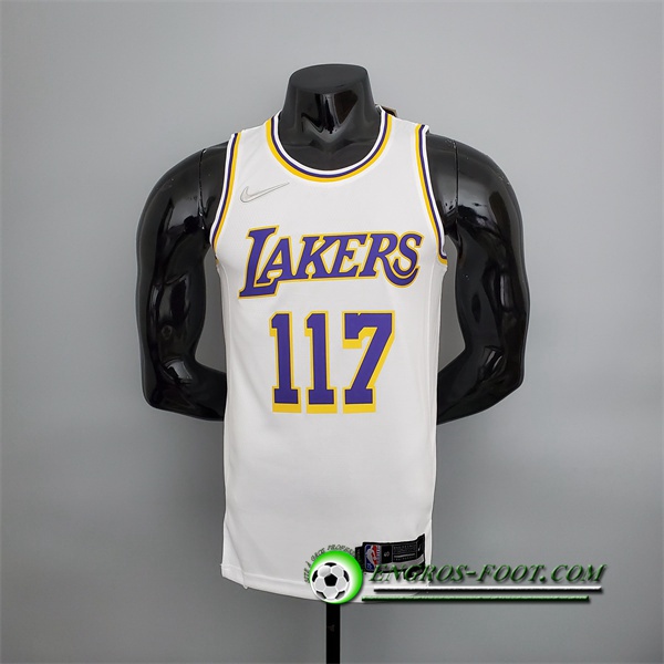 Maillot Los Angeles Lakers (Chief #117) Blanc 75th Anniversary X-BOX Joint