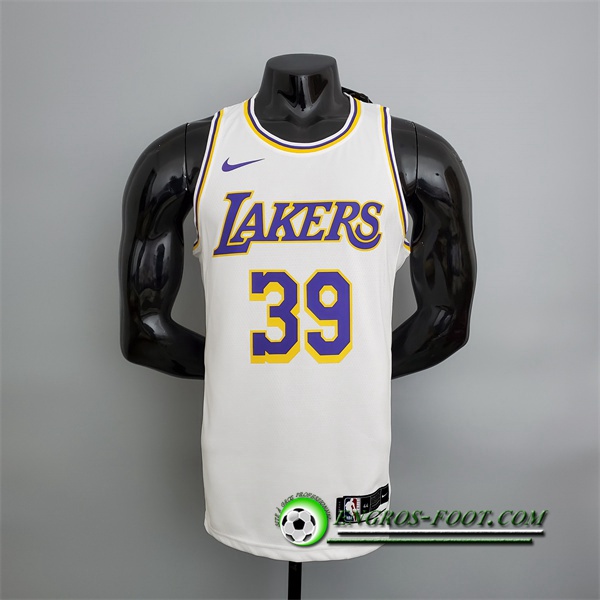 Maillot Los Angeles Lakers (Howard #39) Blanc Encolure Ronde