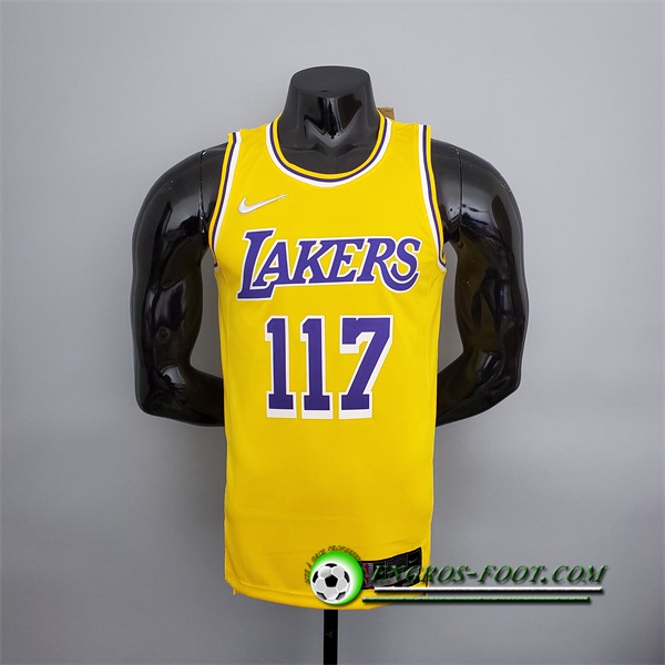 Maillot Los Angeles Lakers (Chief #117) Jaune 75th Anniversary X-BOX Joint