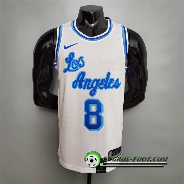 Maillot Los Angeles Lakers (Bryant #8) Blanc Retro Night