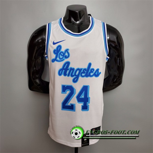 Maillot Los Angeles Lakers (Bryant #24) Blanc Retro Night