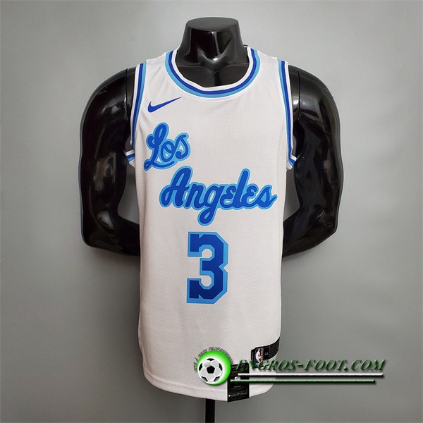 Maillot Los Angeles Lakers (Davis #3) Blanc Retro Night