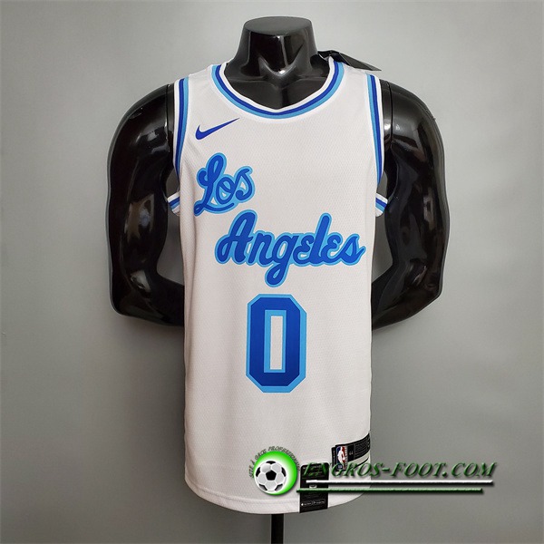 Maillot Los Angeles Lakers (Kuzma #0) Blanc Retro Night