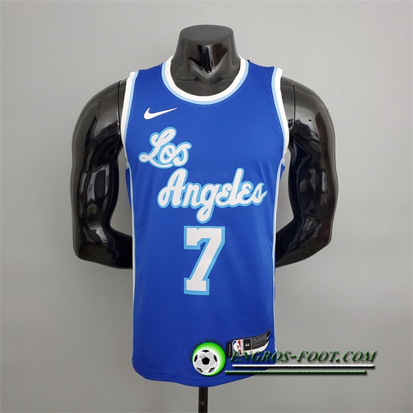 Maillot Los Angeles Lakers (Anthony #7) Bleu Latin Night (High Head)