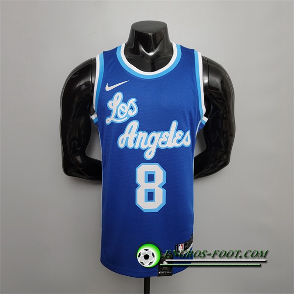 Maillot Los Angeles Lakers (Bryant #8) Bleu Retro Night