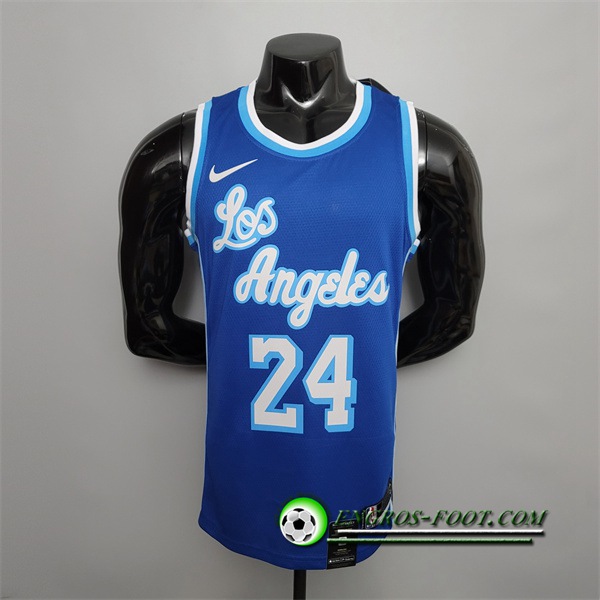 Maillot Los Angeles Lakers (Bryant #24) Bleu Retro Night