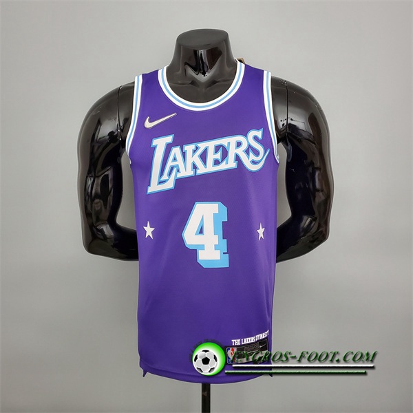 Maillot Los Angeles Lakers (Rondo #4) Pourpre 75th Anniversary City Edition