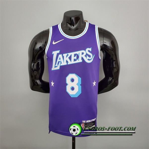 Maillot Los Angeles Lakers (Bryant #8) Pourpre 75th Anniversary City Edition