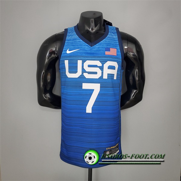 Maillot Jeux Olympiques (Durant #7) USA Team 2021 Bleu