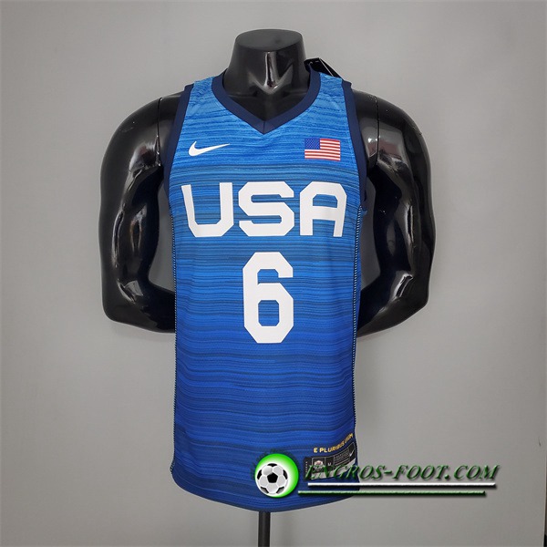 Maillot Jeux Olympiques (Lillard #6) USA Team 2021 Bleu