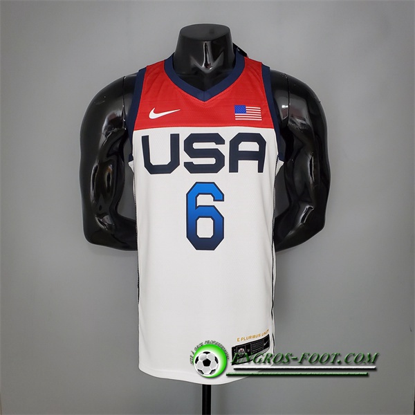 Maillot Jeux Olympiques (Lillard #6) USA Team 2021 Bleu