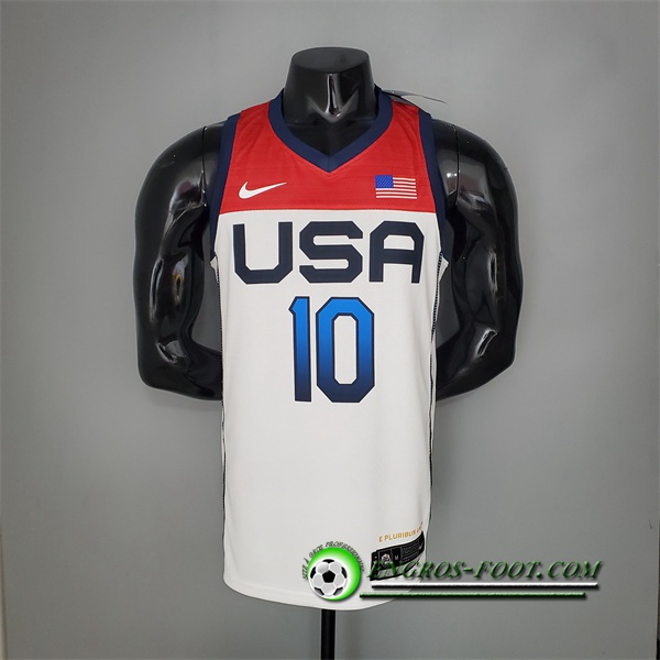 Maillot Jeux Olympiques (Tatum #10) USA Team 2021 Blanc