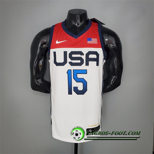 Maillot Jeux Olympiques (Booker #15) USA Team 2021 Blanc