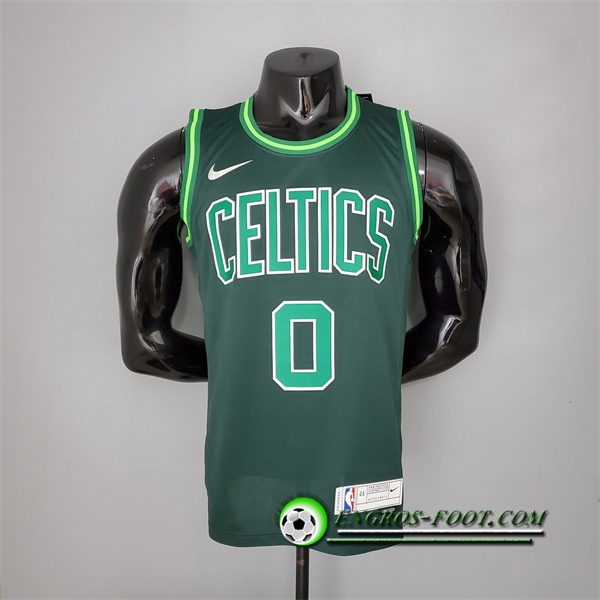 Maillot Boston Celtics (Tatum #0) 2021 Vert Bonus Edition Dark