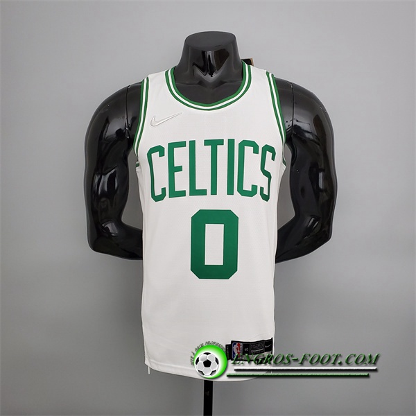 Maillot Boston Celtics (Tatum #0) Blanc 75th Anniversary