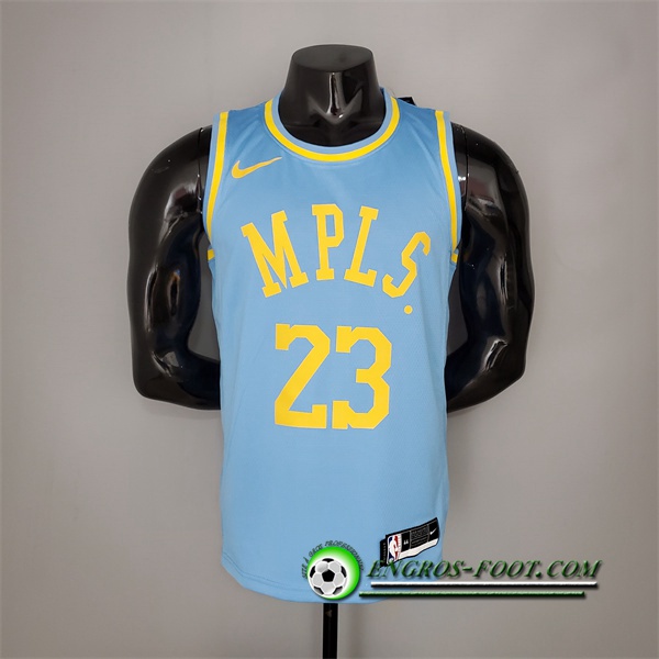 Maillot Los Angeles Lakers (James #23) 2021 Bleu Minneapolis Edition