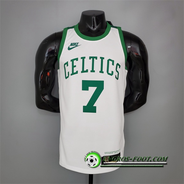 Nouveau Maillot Boston Celtics (Brown #7) Blanc 75th Anniversary