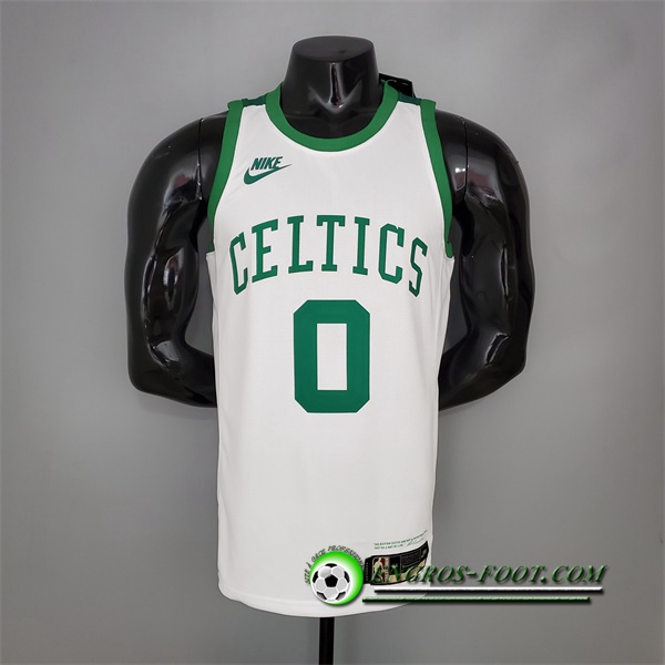 Maillot Boston Celtics (Tatum #0) Blanc 75th Anniversary