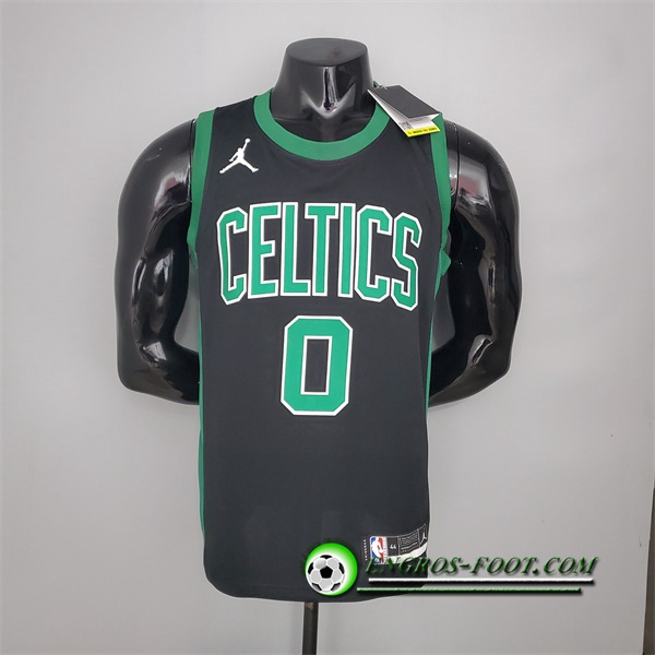 Maillot Boston Celtics (Tatum #0) Noir Jordan Theme