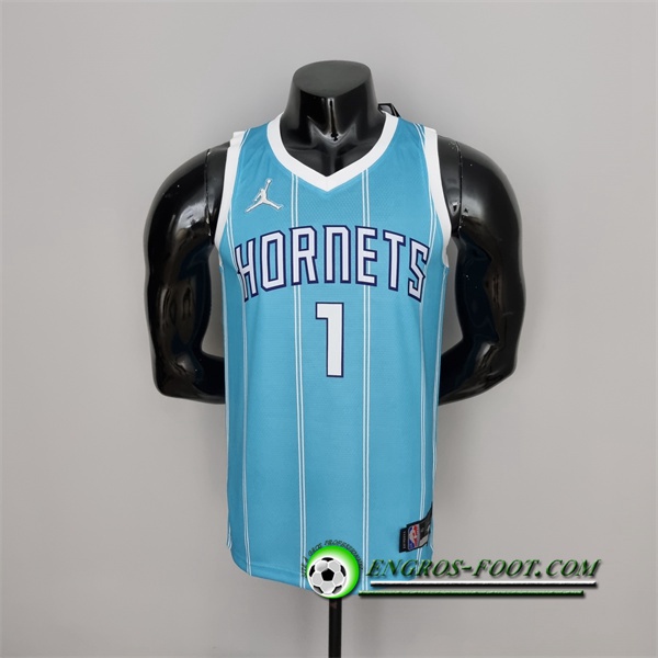 Maillot Charlotte Hornets (Ball #1) Bleu 75th Anniversary