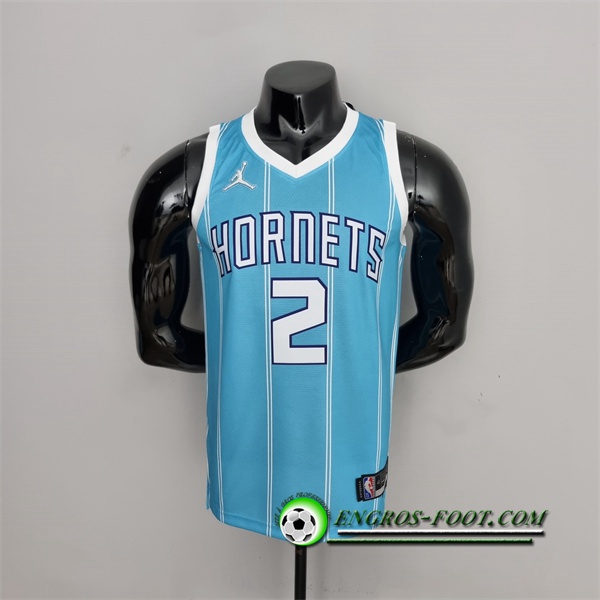 Maillot Charlotte Hornets (Ball #2) Bleu 75th Anniversary