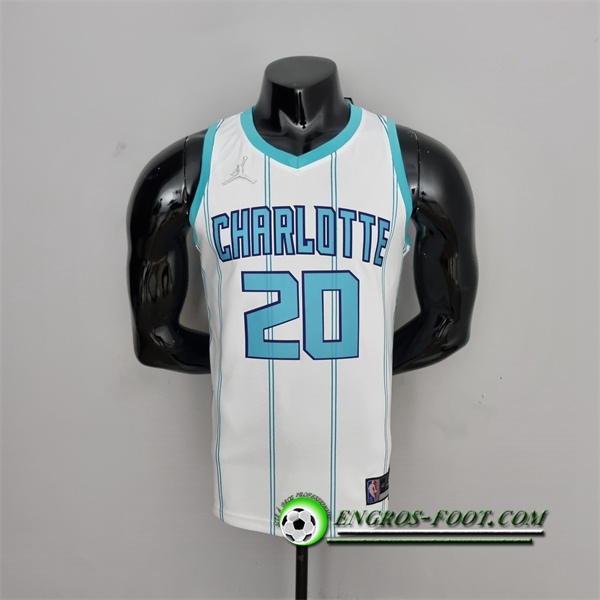 Maillot Charlotte Hornets (Hayward #20) Blanc 75th Anniversary