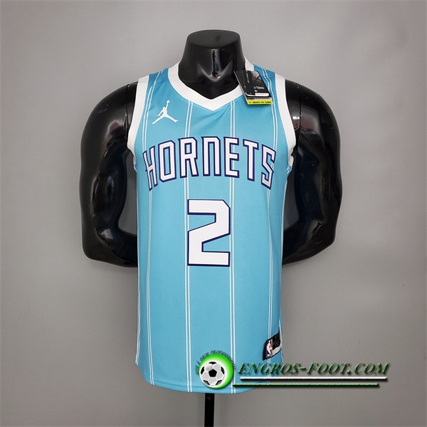 Nouveau Maillot Charlotte Hornets (Ball #2) Bleu