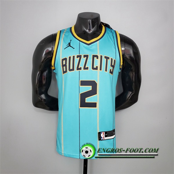 Nouveau Maillot Charlotte Hornets (Ball #2) Vert