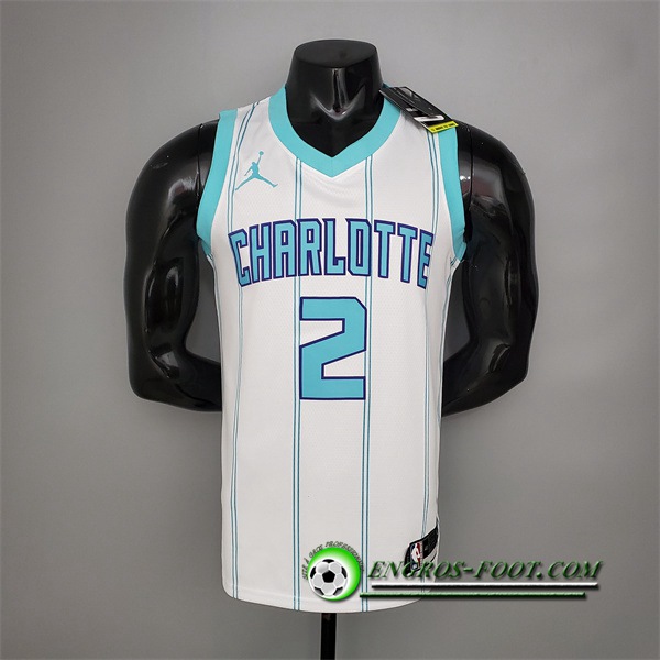 Nouveau Maillot Charlotte Hornets (Ball #2) Blanc