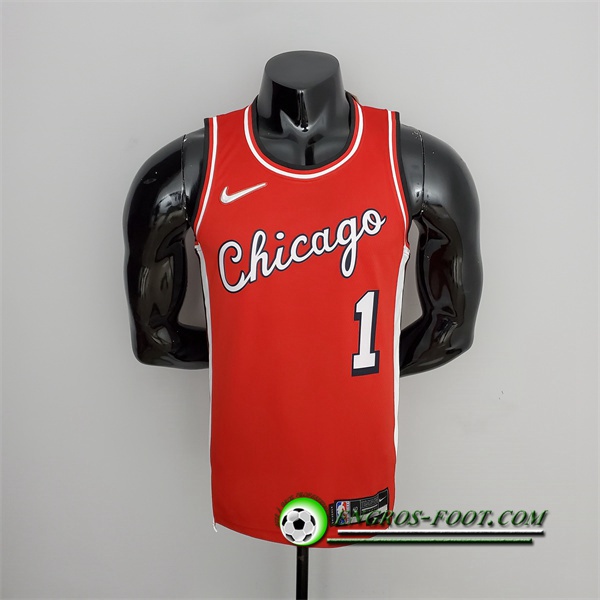 Maillot Chicago Bulls (Rose #1) Rouge 75th Anniversary City Edition