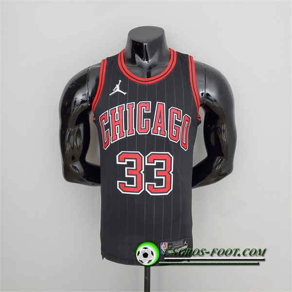 Maillot Chicago Bulls (Pippen #33) Noir 75th Anniversary