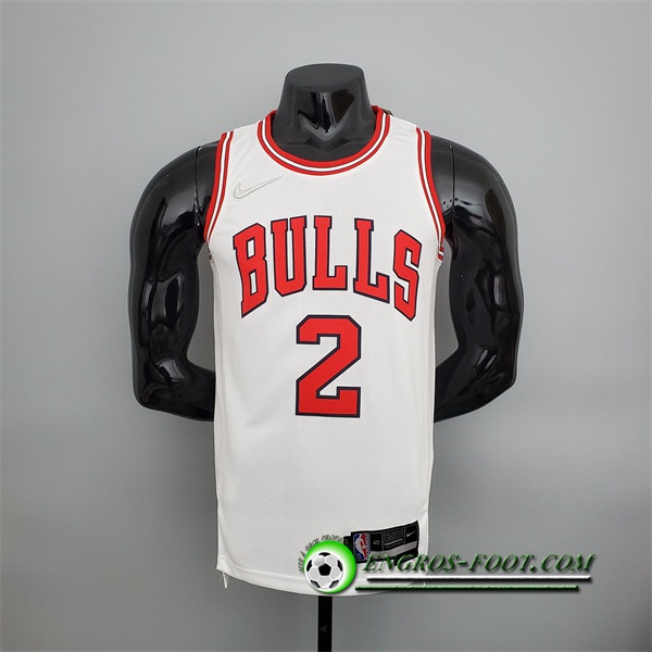 Maillot Chicago Bulls (Ball #2) Blanc 75th Anniversary