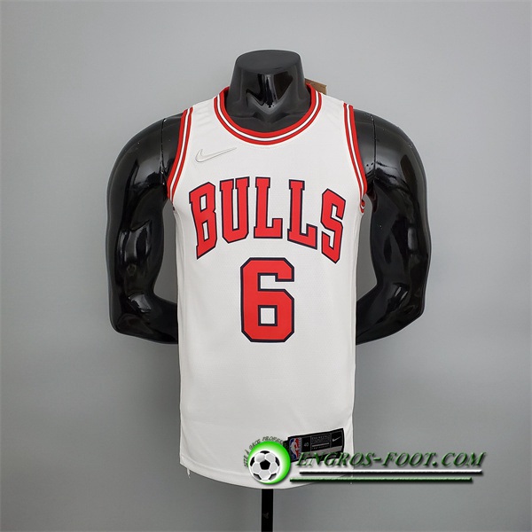 Maillot Chicago Bulls (Caruso #6) Blanc 75th Anniversary