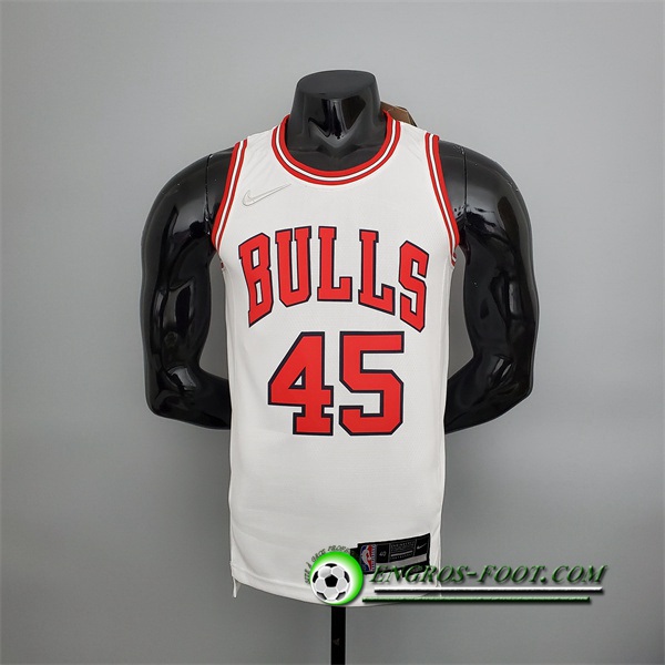 Maillot Chicago Bulls (Jordan #45) Blanc 75th Anniversary