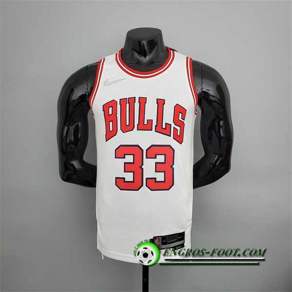 Maillot Chicago Bulls (Pippen #33) Blanc 75th Anniversary