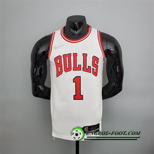 Maillot Chicago Bulls (Rose #1) Blanc 75th Anniversary