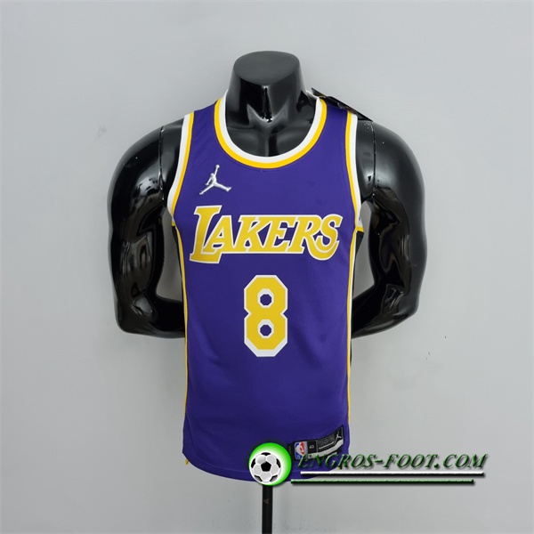 Maillot Los Angeles Lakers (Bryant #8) Pourpre 75th Anniversary