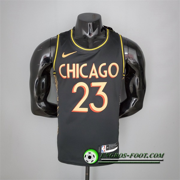 Maillot Chicago Bulls (Jordan #23) Noir Team City Edition