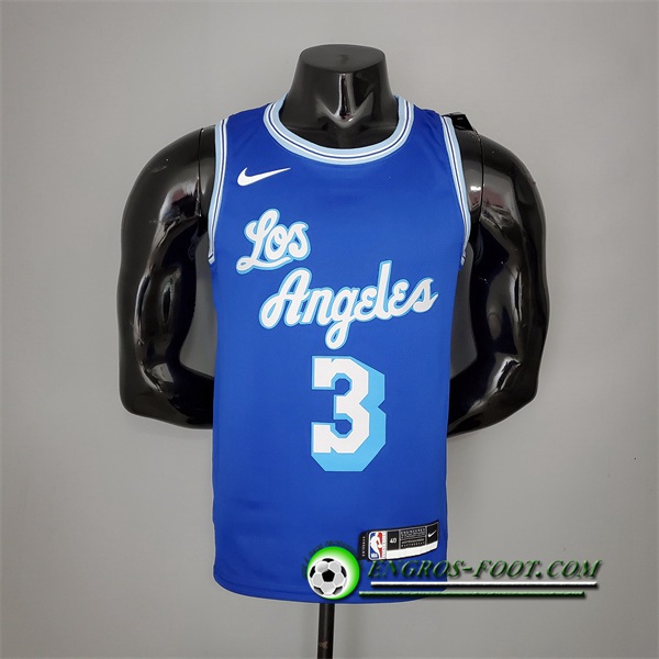 Maillot Los Angeles Lakers (Davis #3) 2021 Retro Bleu