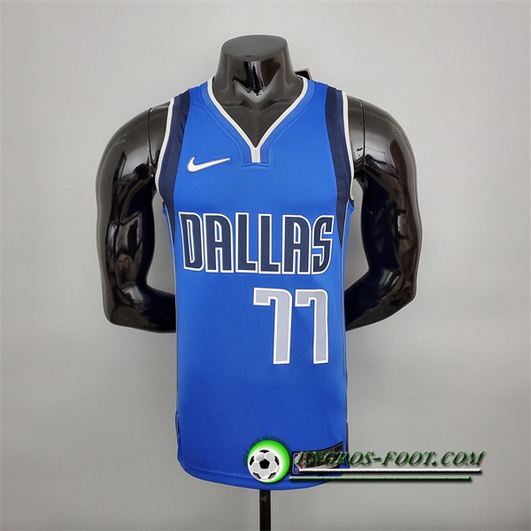 Maillot Dallas Mavericks (Doncic #77) Bleu 75th Anniversary