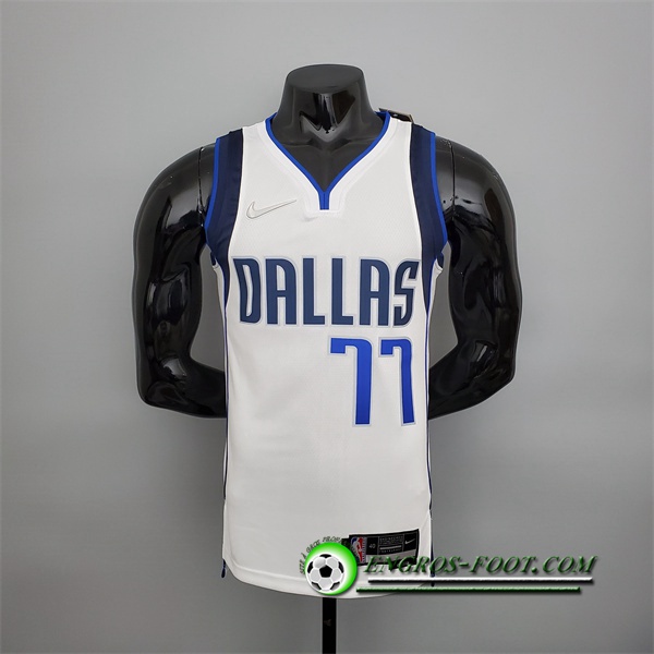 Maillot Dallas Mavericks (Doncic #77) Blanc 75th Anniversary