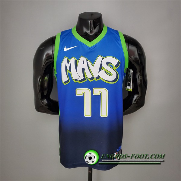 Maillot Dallas Mavericks (Doncic #77) Bleu Idol